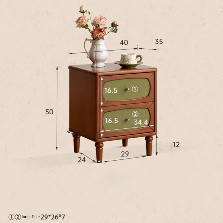 Kinna Rustic Design Tulip Poplar Bedside Table - Image 9