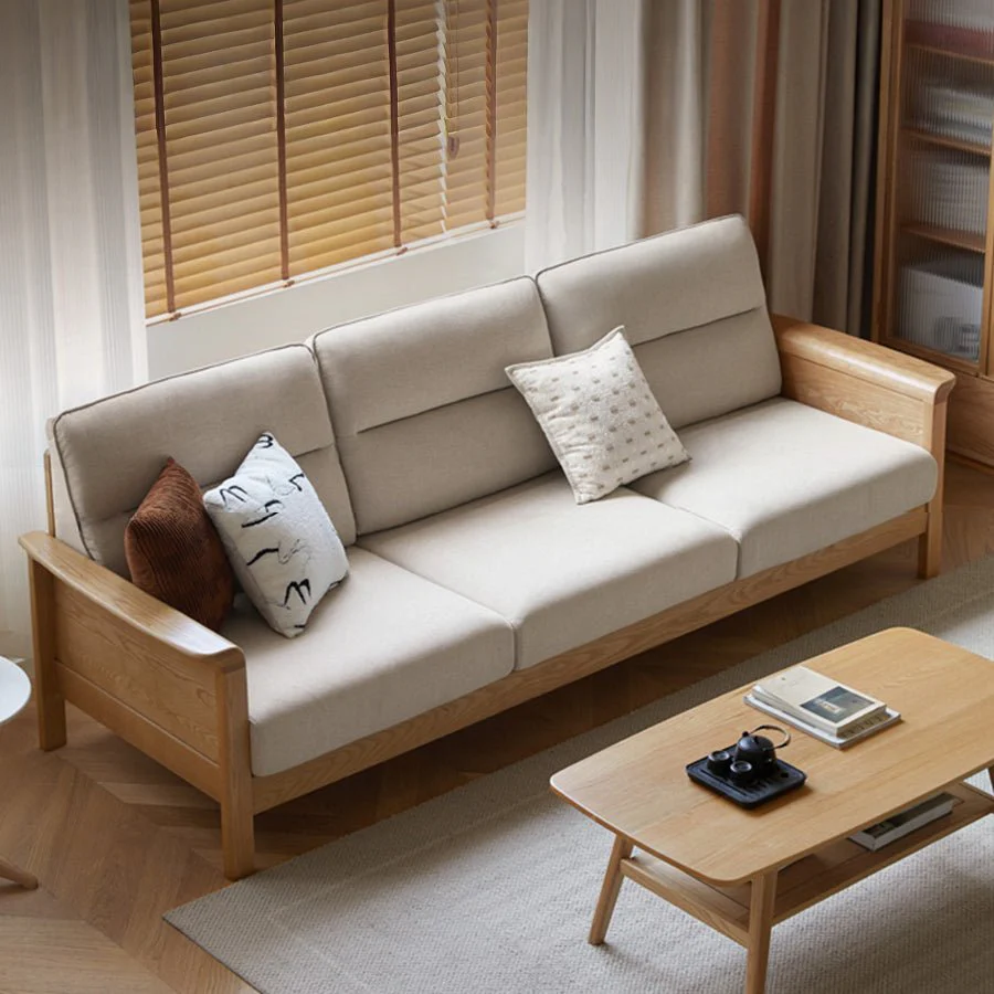 Kloten Natural Solid Ash Sofa - Image 2