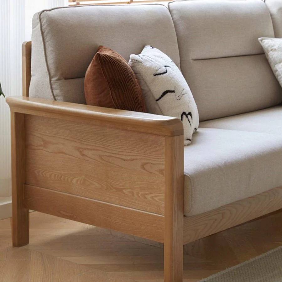 Kloten Natural Solid Ash Sofa - Image 4