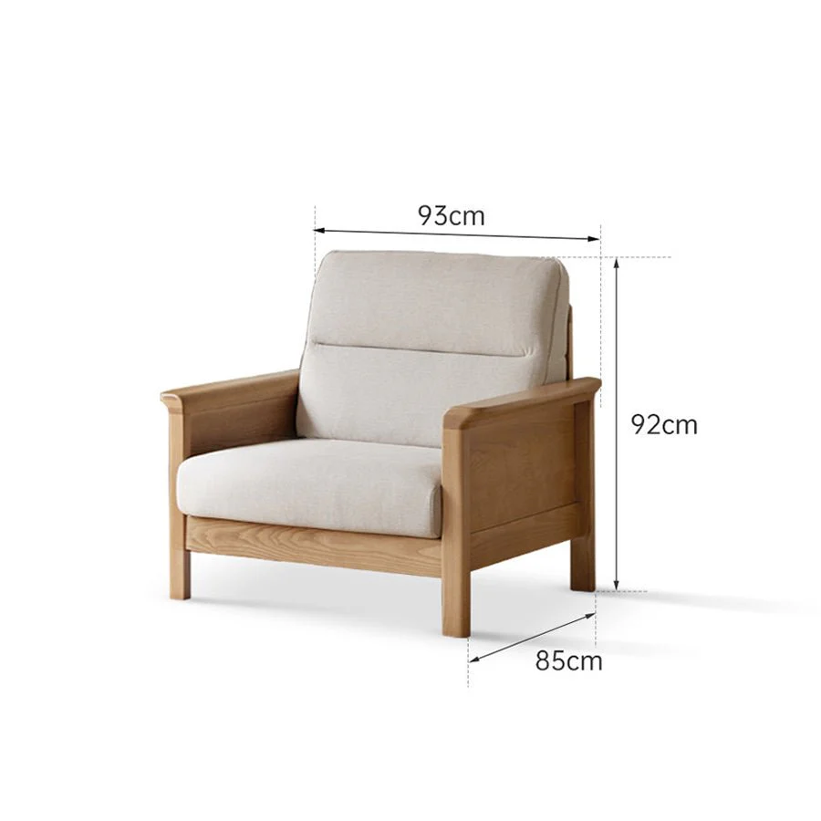 Kloten Natural Solid Ash Sofa - Image 7