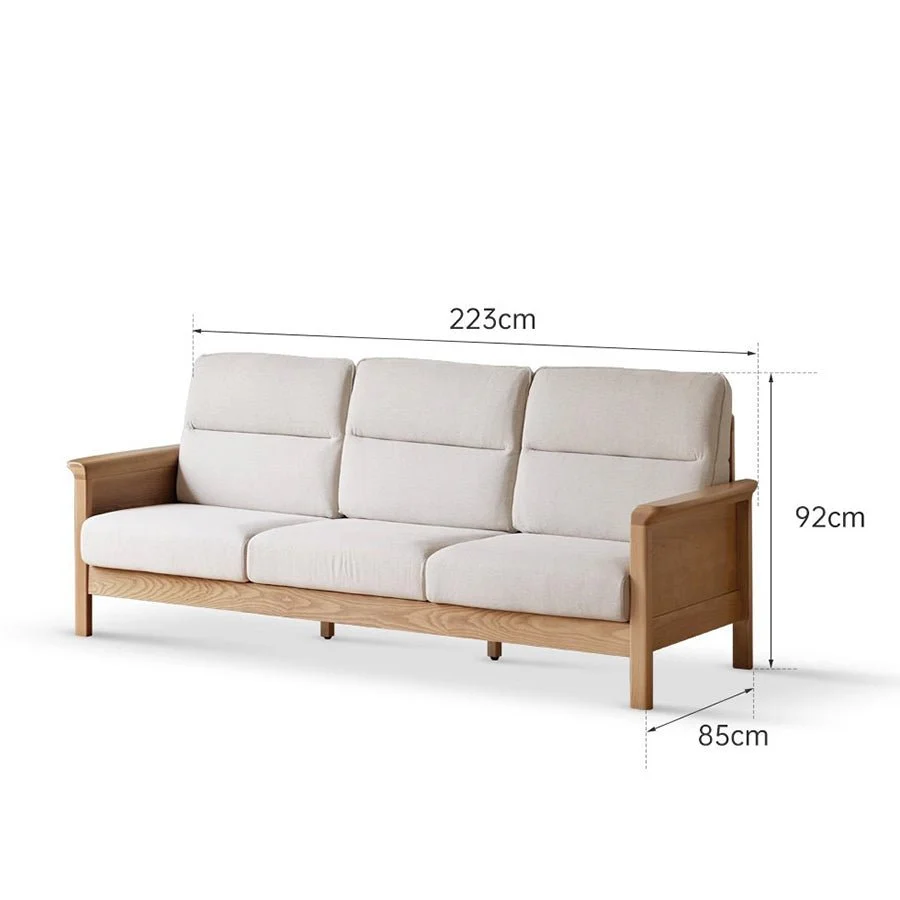Kloten Natural Solid Ash Sofa - Image 8