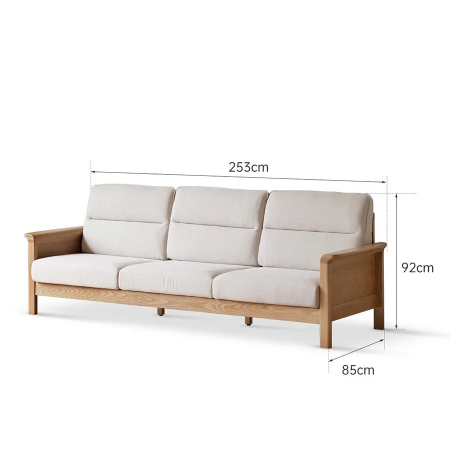 Kloten Natural Solid Ash Sofa - Image 9