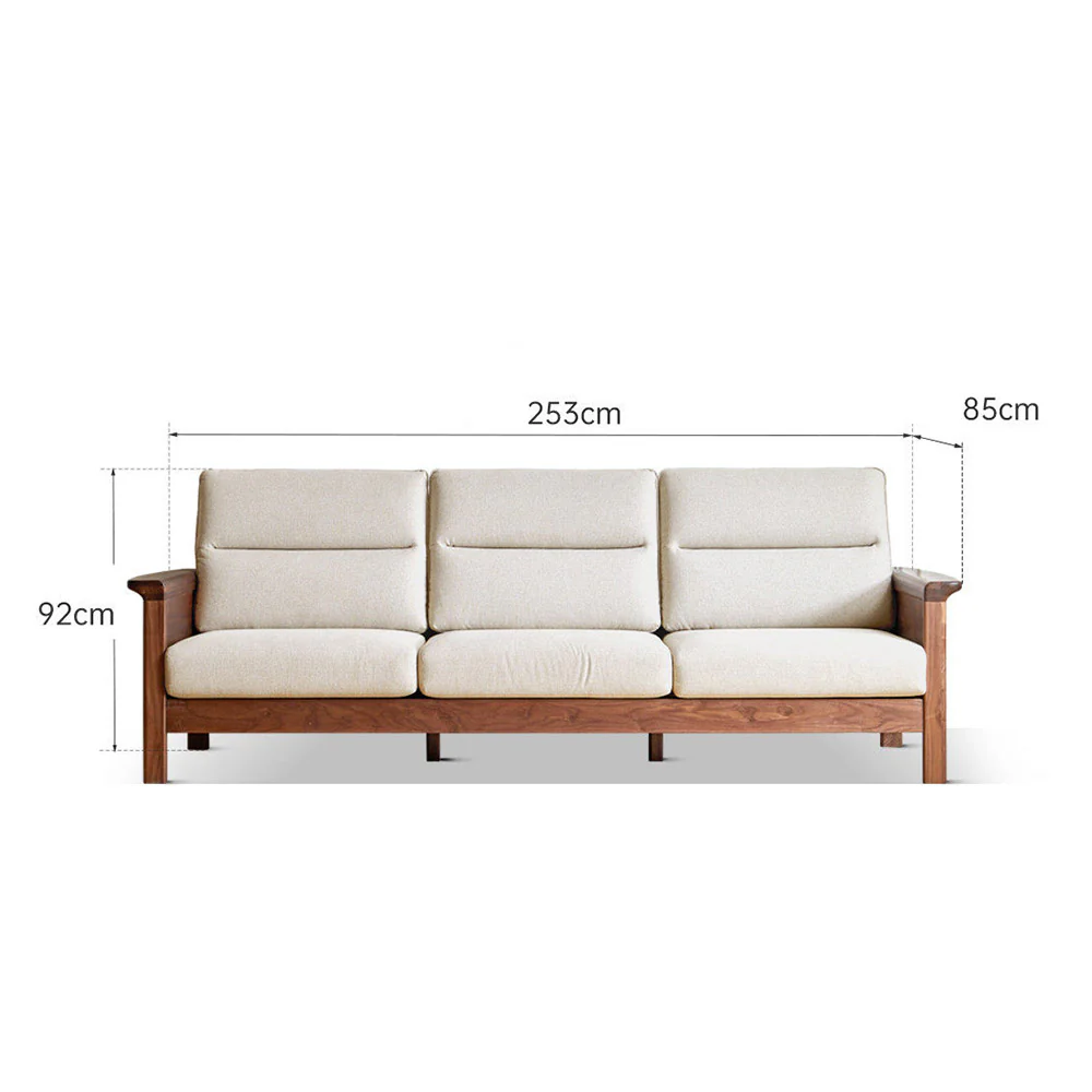 Kloten Natural Solid Walnut Sofa - Image 16