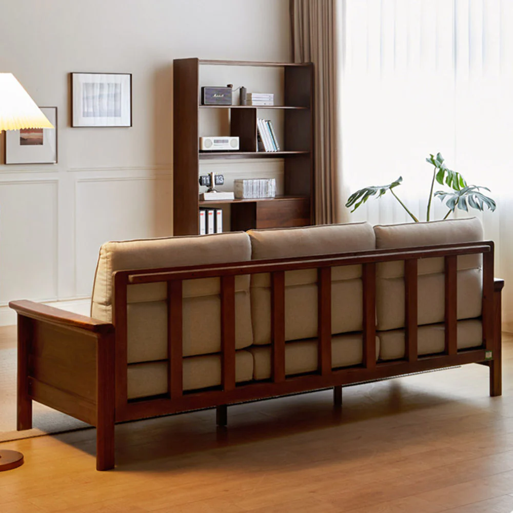 Kloten Natural Solid Walnut Sofa - Image 4