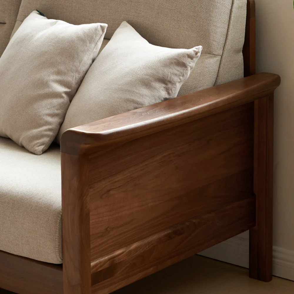 Kloten Natural Solid Walnut Sofa - Image 8