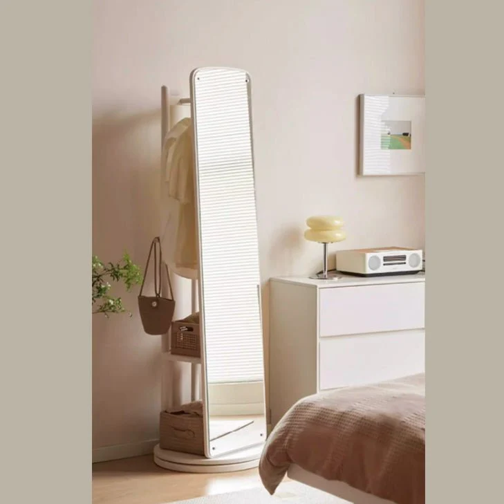 Koli Natural Solid Oak Dress Mirror Rack - Image 2