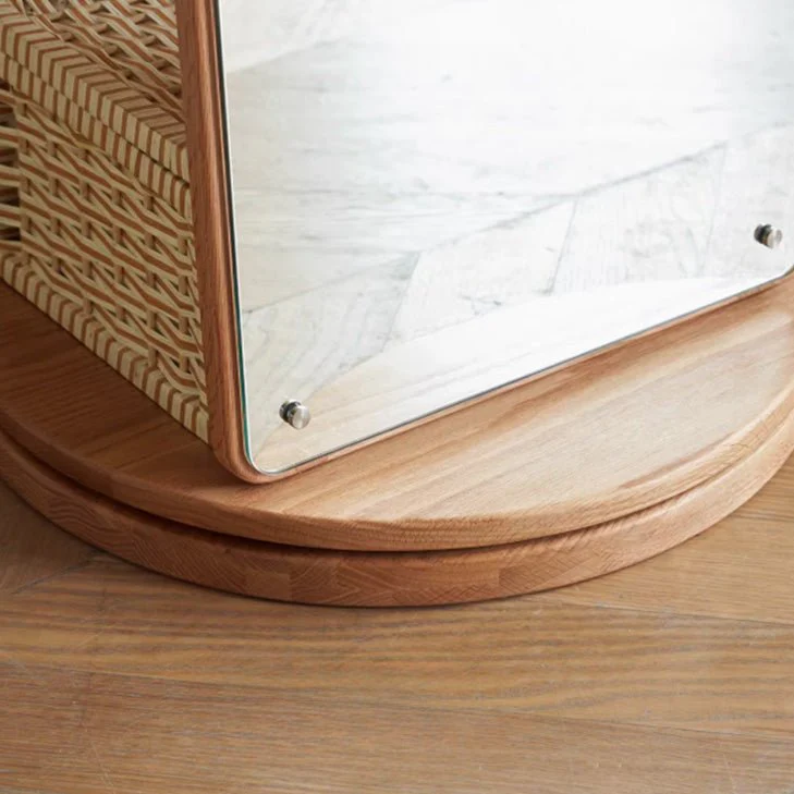 Koli Natural Solid Oak Dress Mirror Rack - Image 4
