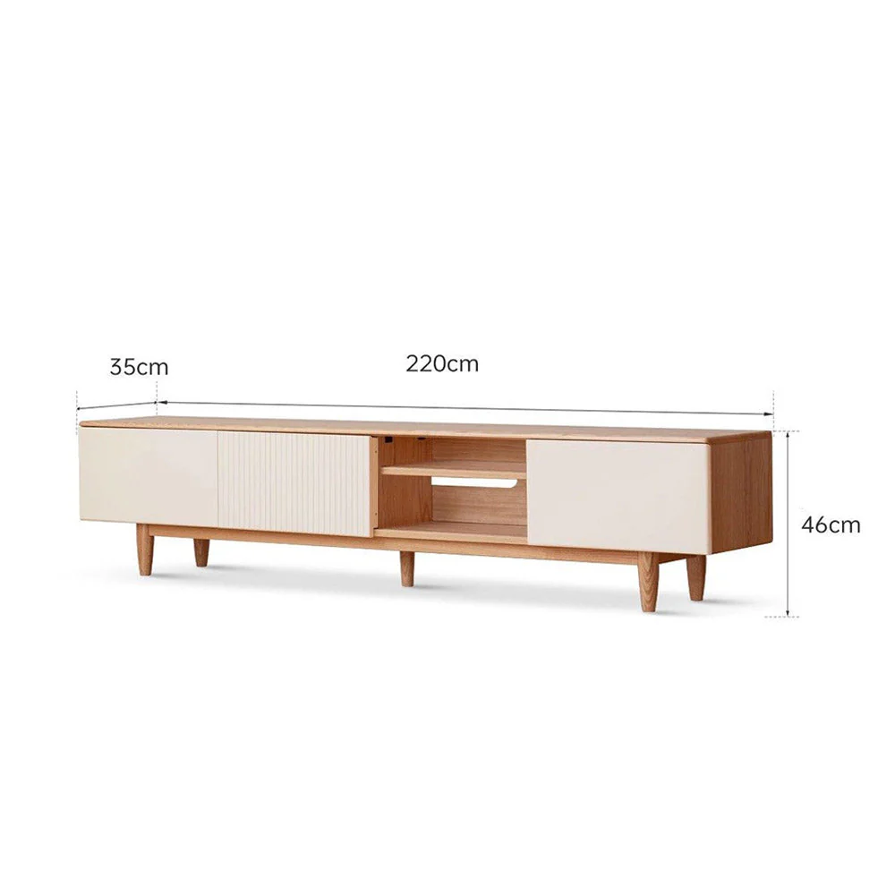 Korge Solid Oak Entertainment Unit - Image 10