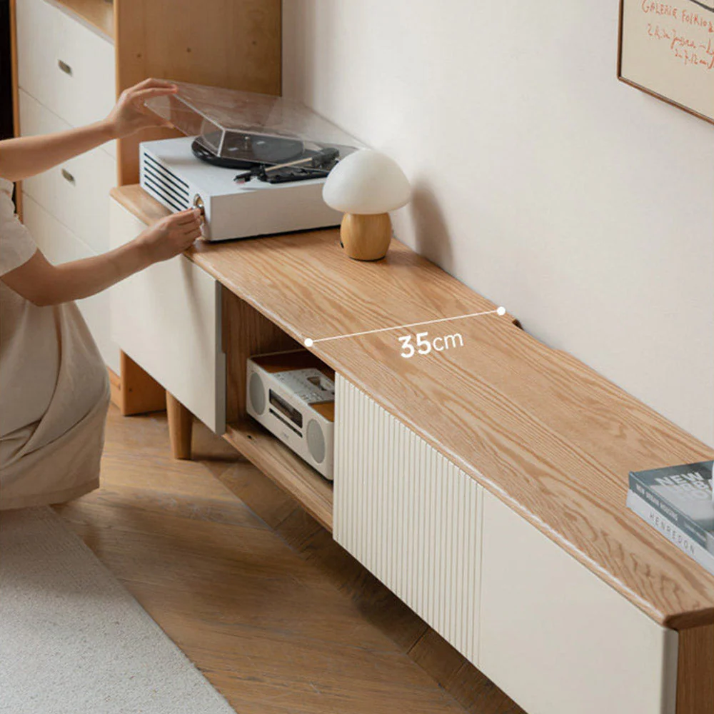 Korge Solid Oak Entertainment Unit - Image 4