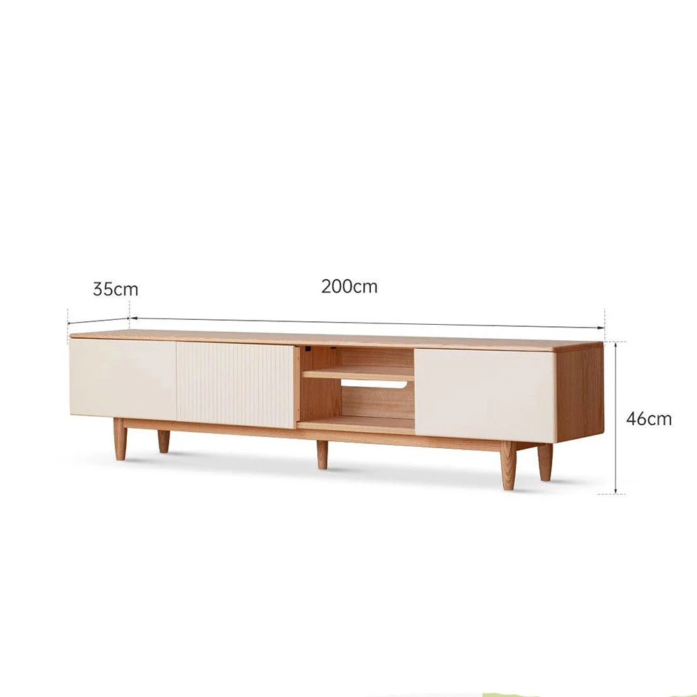 Korge Solid Oak Entertainment Unit - Image 9