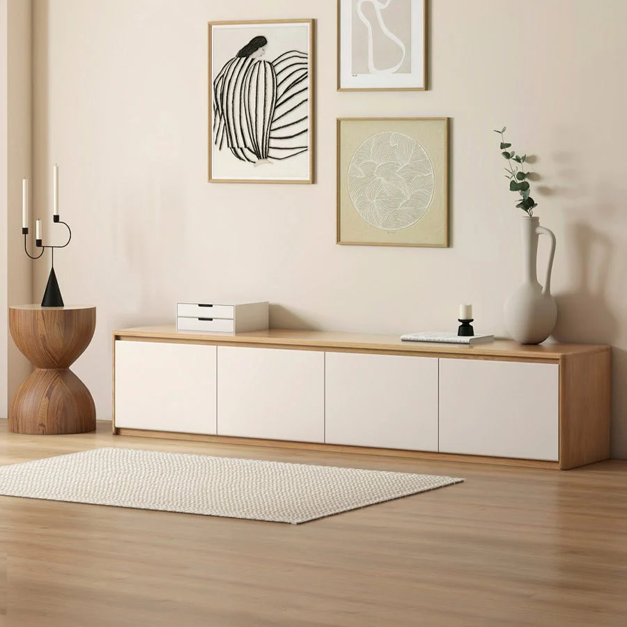 Korge Solid Oak Floor Standing Entertainment Unit - Image 2