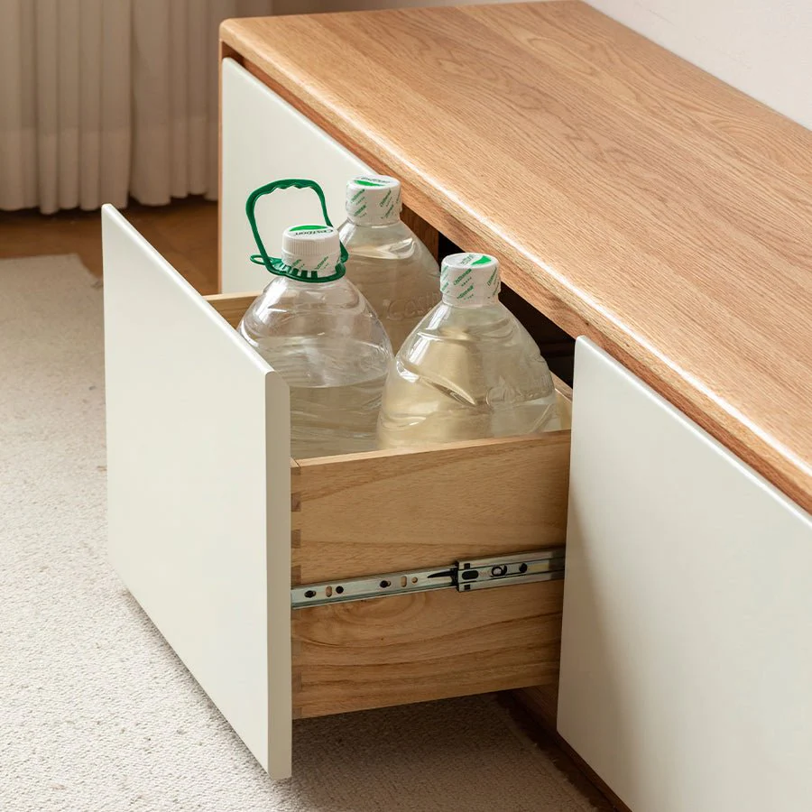 Korge Solid Oak Floor Standing Entertainment Unit - Image 4