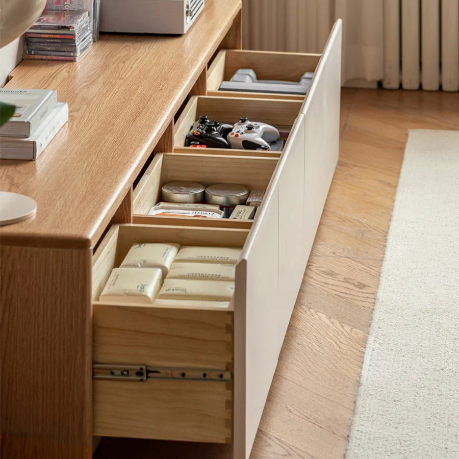 Korge Solid Oak Floor Standing Entertainment Unit - Image 5