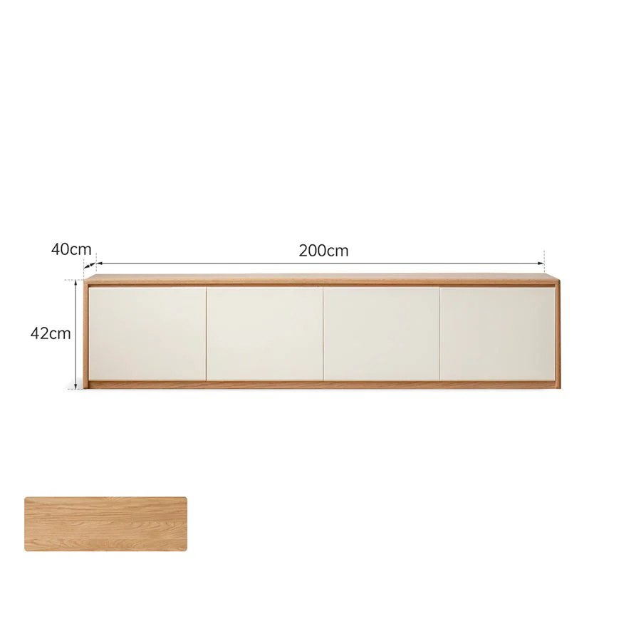Korge Solid Oak Floor Standing Entertainment Unit - Image 6