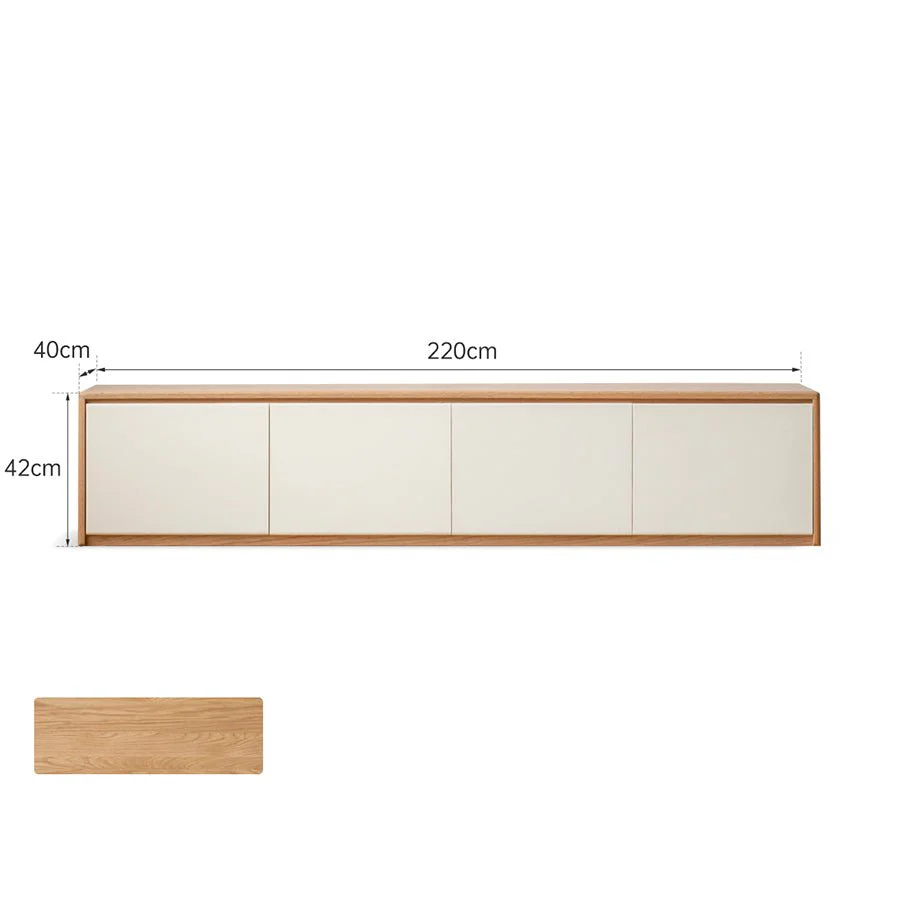 Korge Solid Oak Floor Standing Entertainment Unit - Image 7