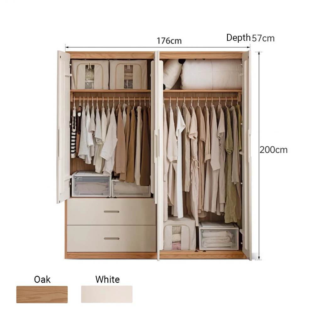 Korge Solid Oak Wardrobe - Image 10