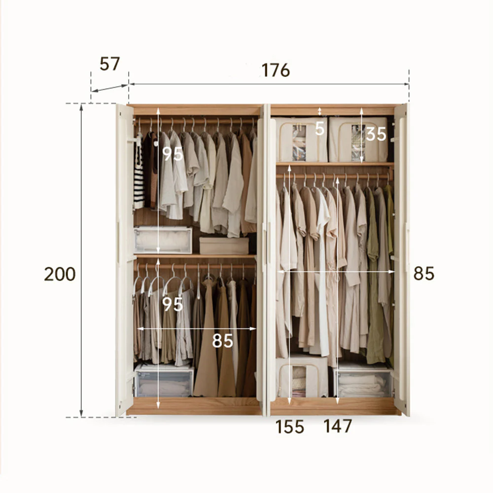 Korge Solid Oak Wardrobe - Image 12