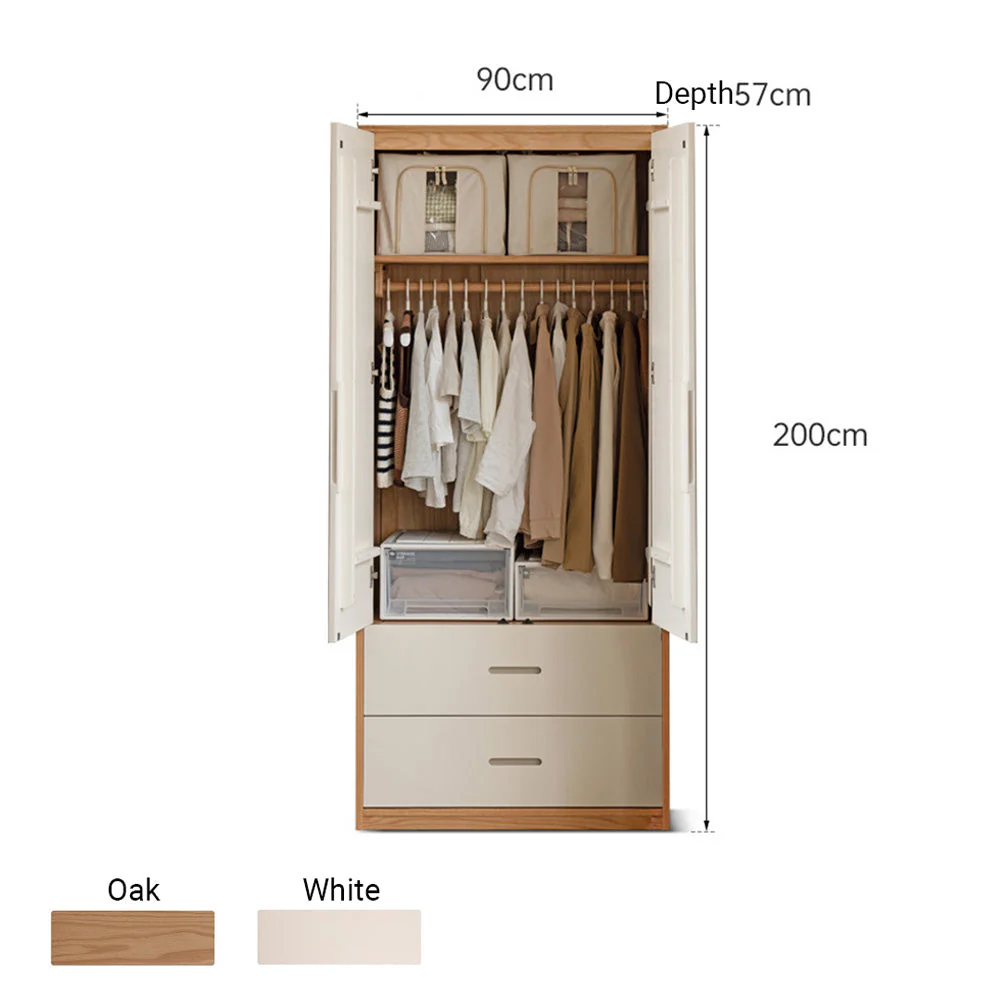 Korge Solid Oak Wardrobe - Image 7