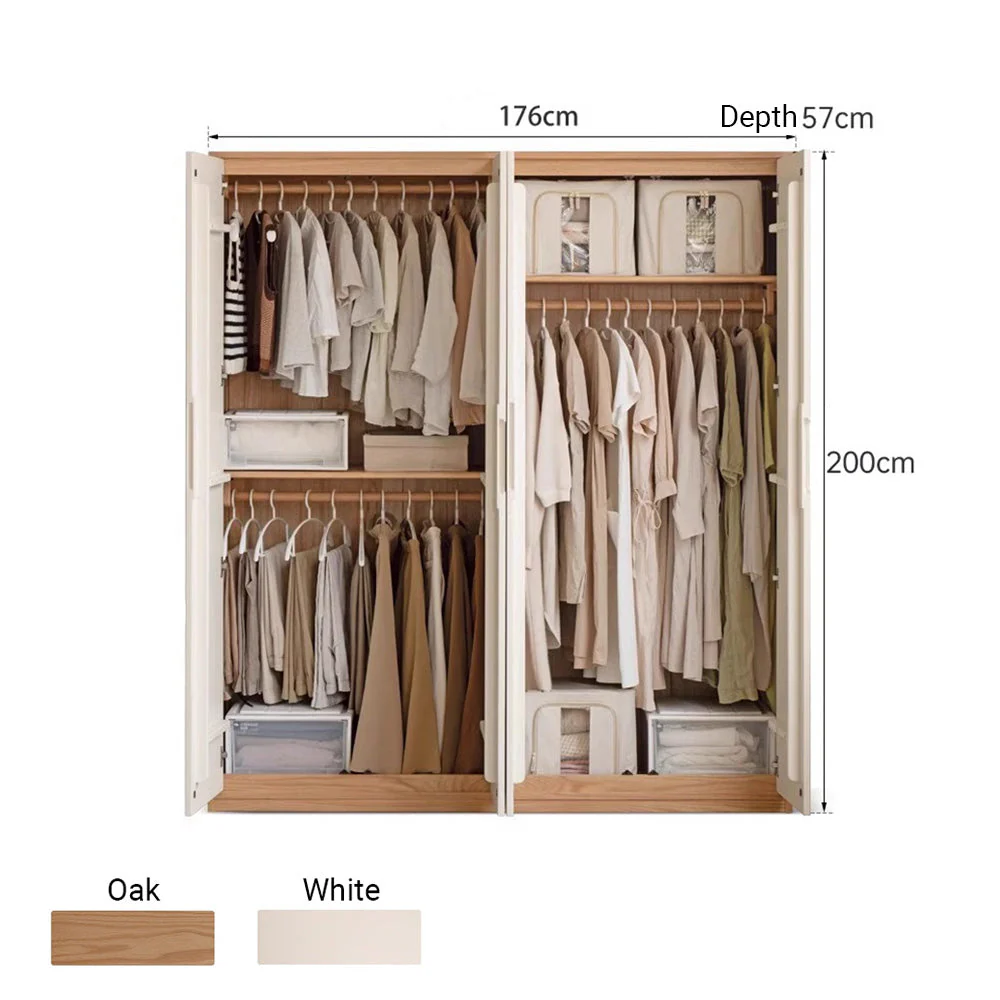 Korge Solid Oak Wardrobe - Image 9