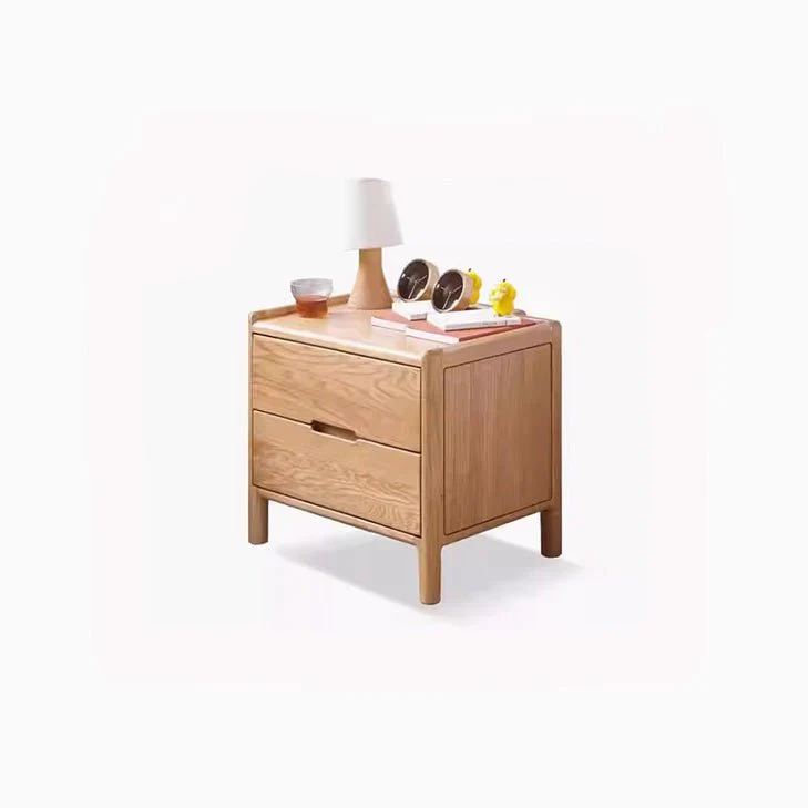 Kusel Natural Solid Oak Bedside Table - Image 10