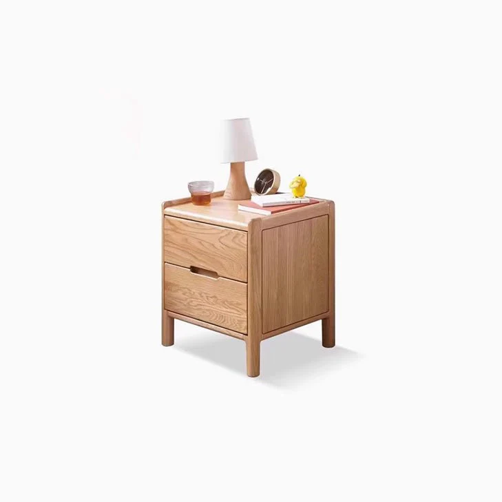Kusel Natural Solid Oak Bedside Table - Image 8