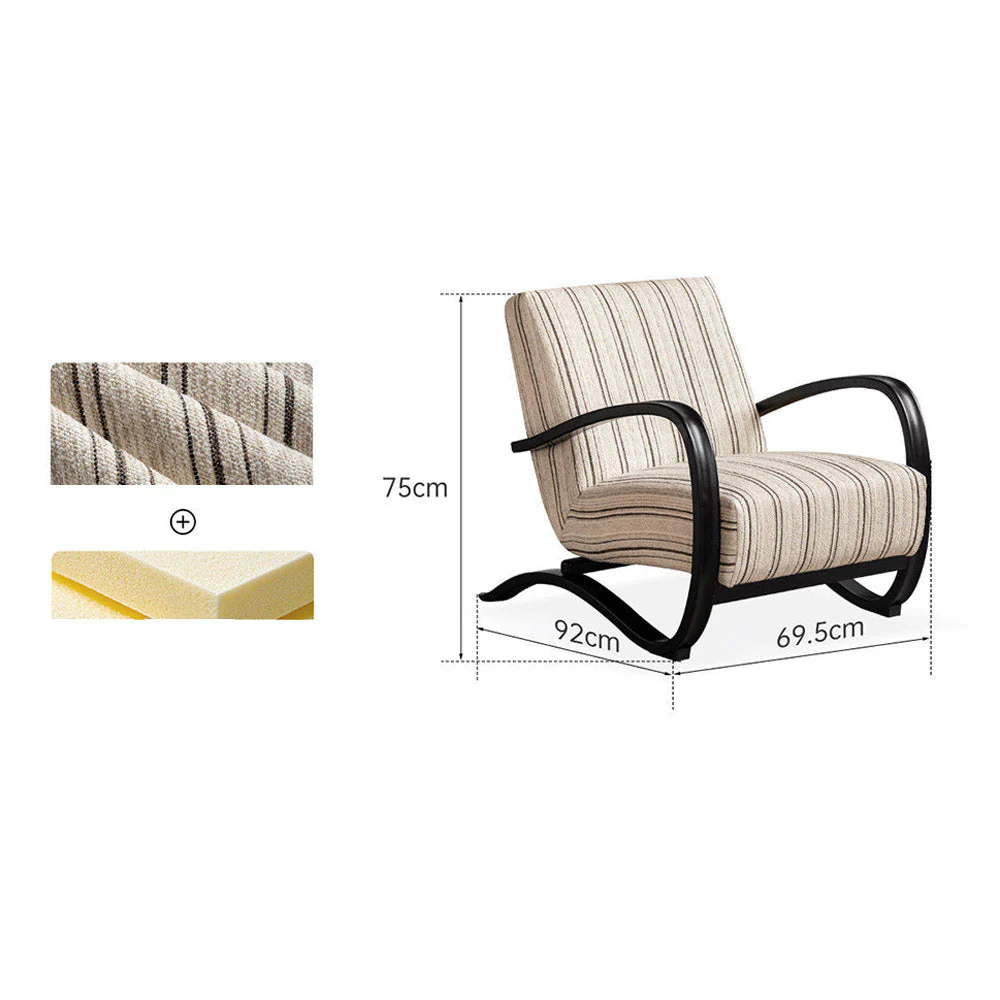 Laconi Fabric Leisure Armchair - Image 6