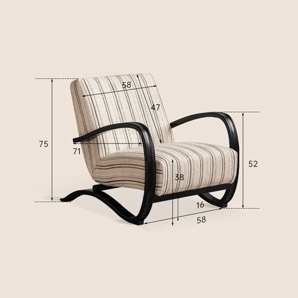 Laconi Fabric Leisure Armchair - Image 7