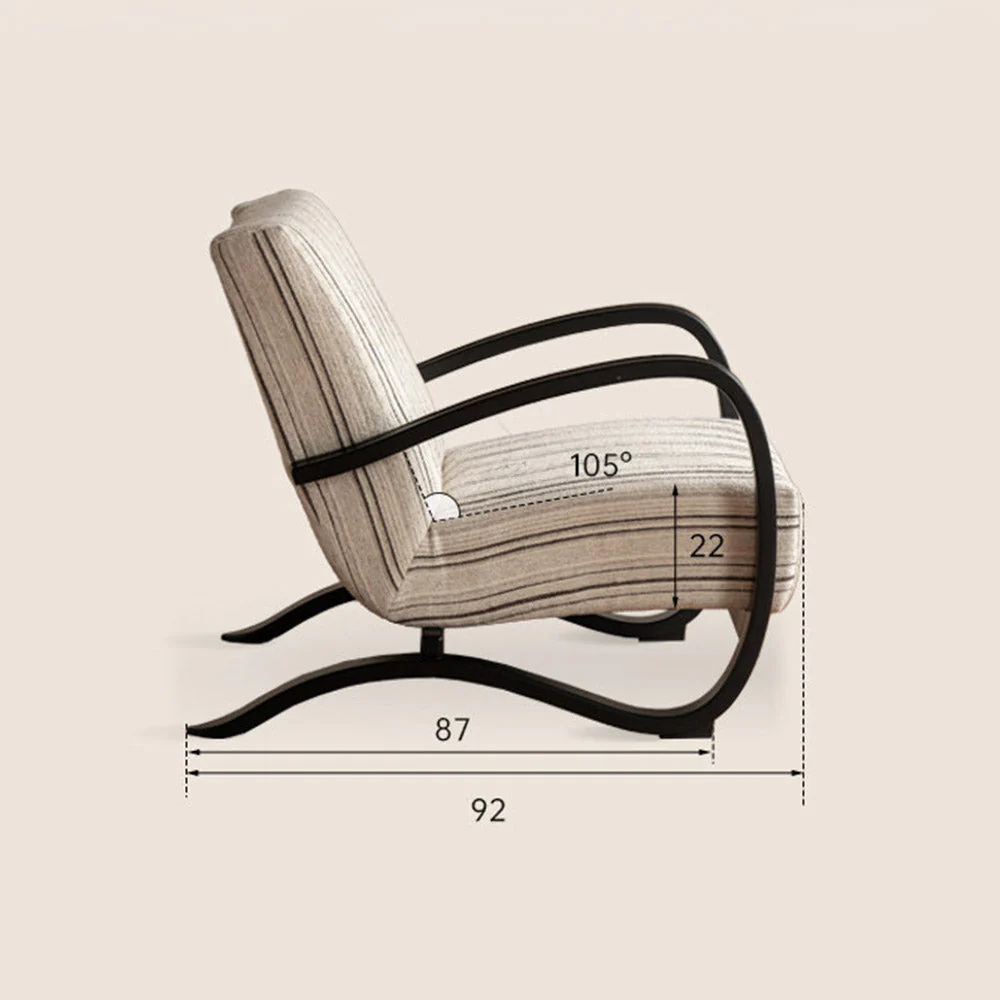 Laconi Fabric Leisure Armchair - Image 9