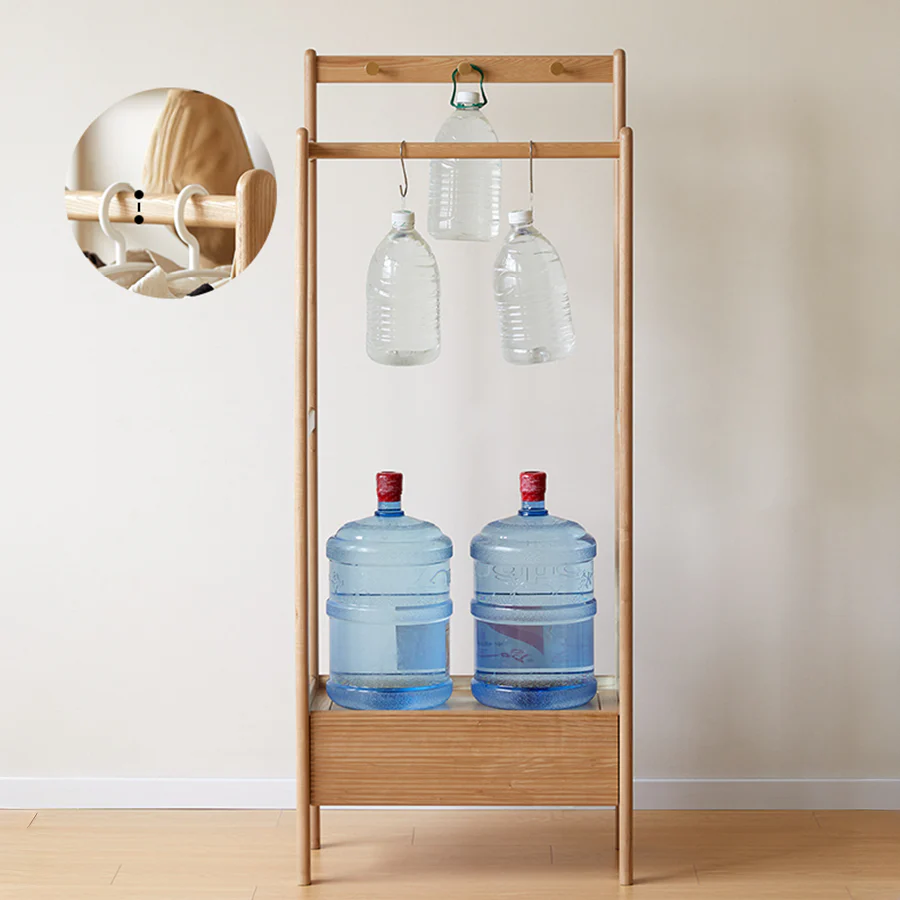 Lanester Natural Solid Ash Coat Rack - Image 4