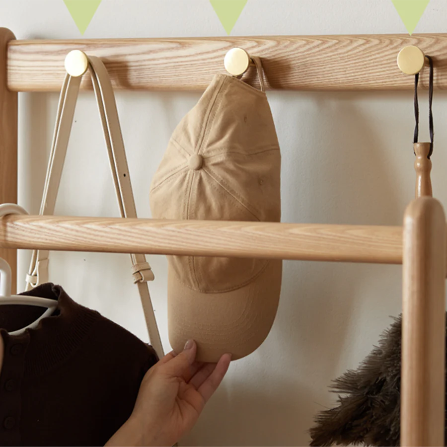 Lanester Natural Solid Ash Coat Rack - Image 5