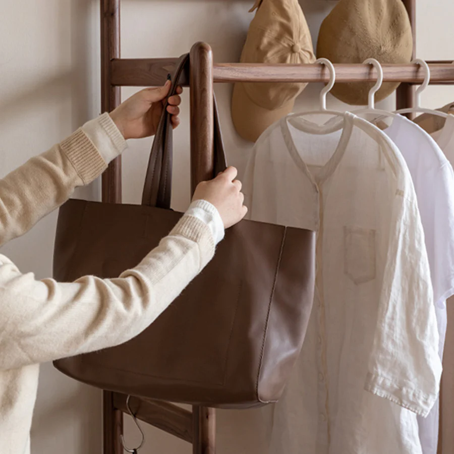Lanester Natural Solid Walnut Coat Rack - Image 6