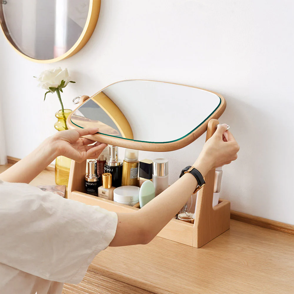 Lauco Solid Hardwood Wide Table Mirror - Image 5