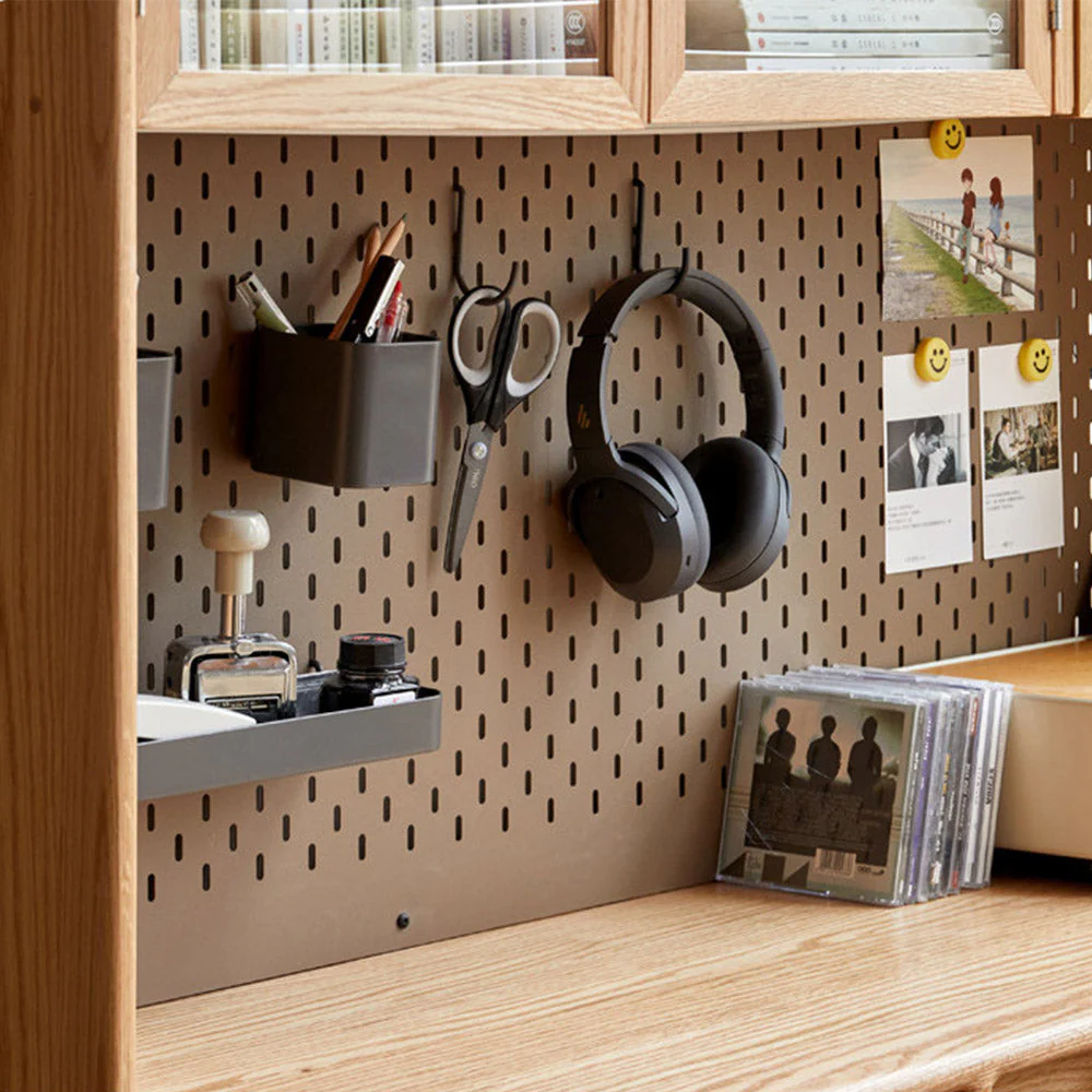Lazio Natural Solid Oak Return Storage Desk with Hutch - Image 6