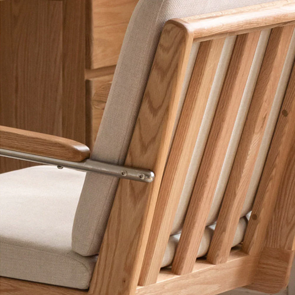 Lecca Natural Solid Oak Office Chair - Image 6