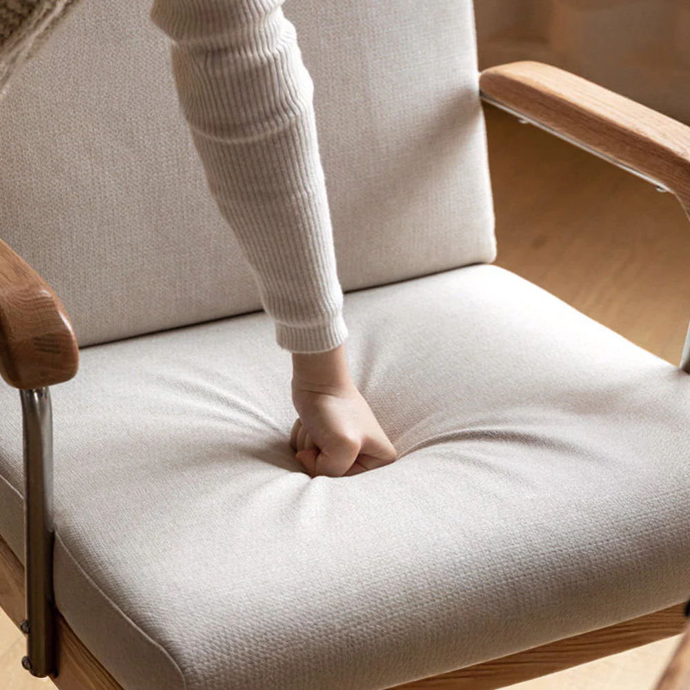 Lecca Natural Solid Oak Office Chair - Image 7