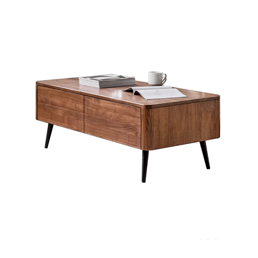 Leeds Natural Solid Walnut Coffee Table - Image 6