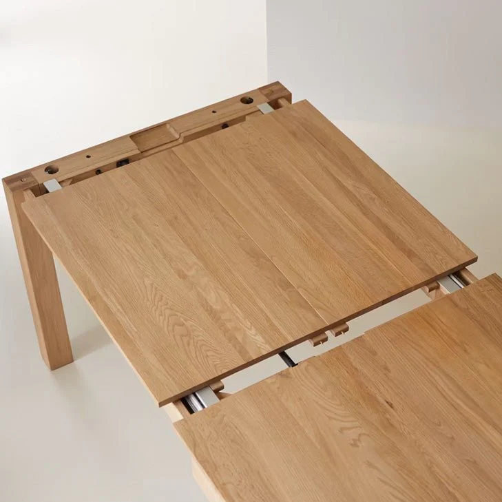 Leiden Natural Solid Oak Extending Dining Table - Image 11