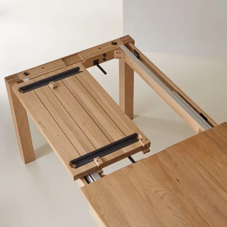 Leiden Natural Solid Oak Extending Dining Table - Image 12