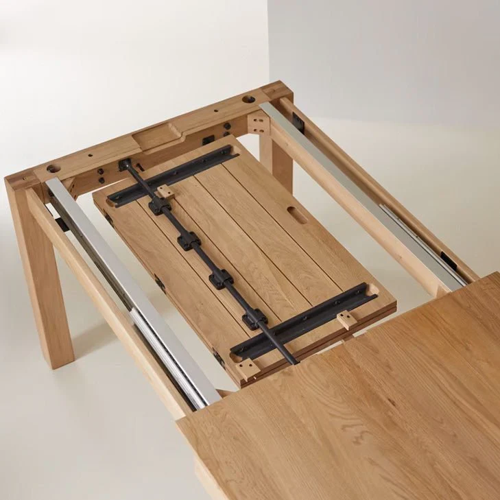 Leiden Natural Solid Oak Extending Dining Table - Image 13