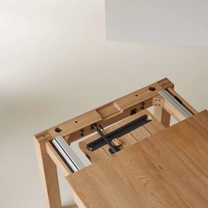 Leiden Natural Solid Oak Extending Dining Table - Image 14