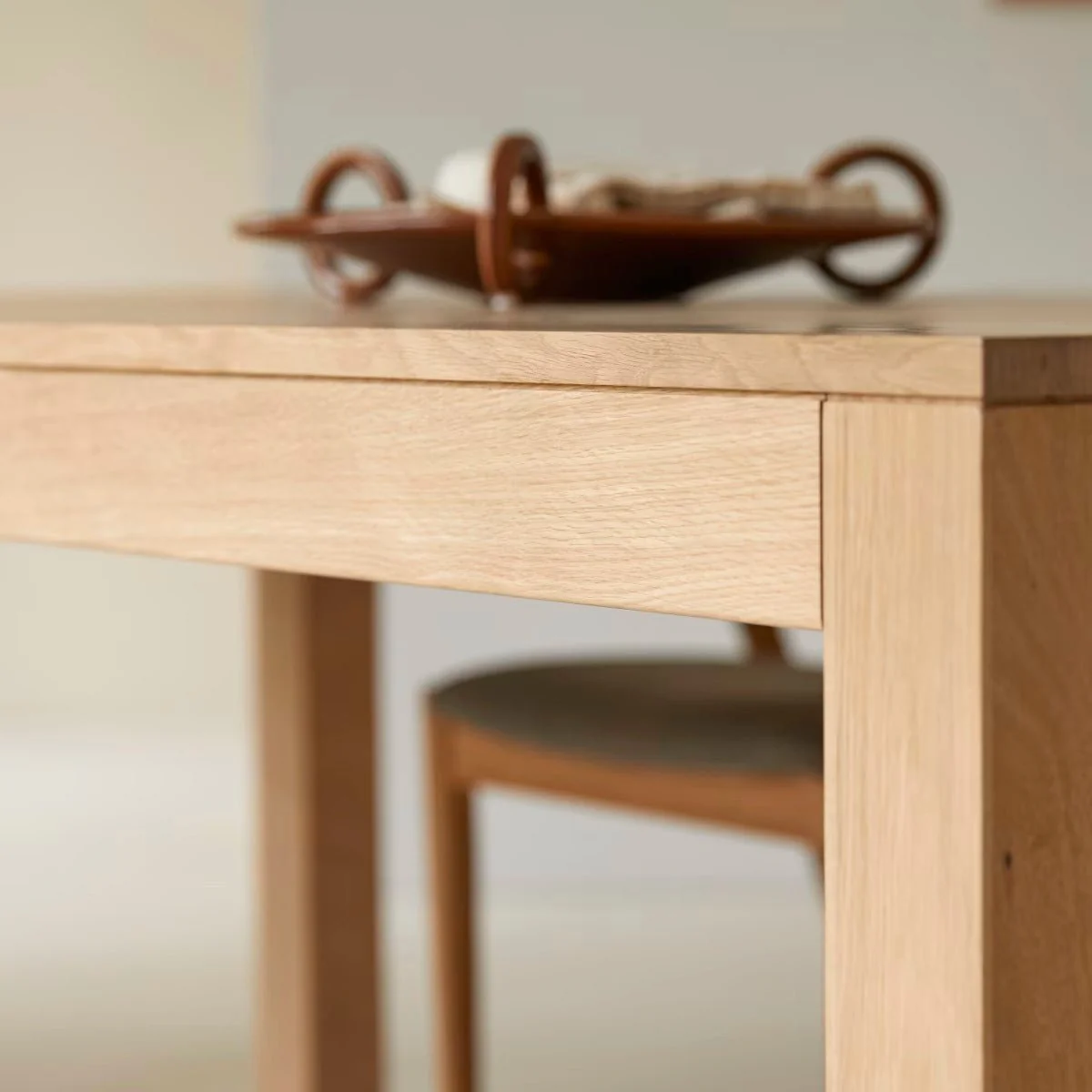 Leiden Natural Solid Oak Extending Dining Table - Image 5