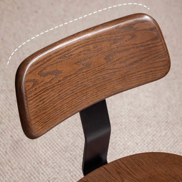 Lenne Natural Solid Oak Swivel Study Office Chair - Image 4