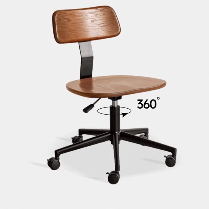 Lenne Natural Solid Oak Swivel Study Office Chair - Image 6