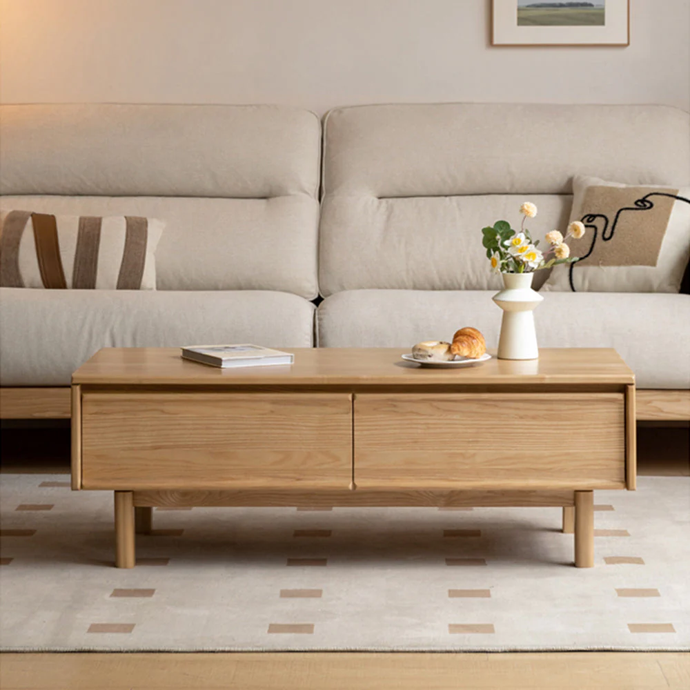 Lenola Natural Solid Ash Coffee Table - Image 2
