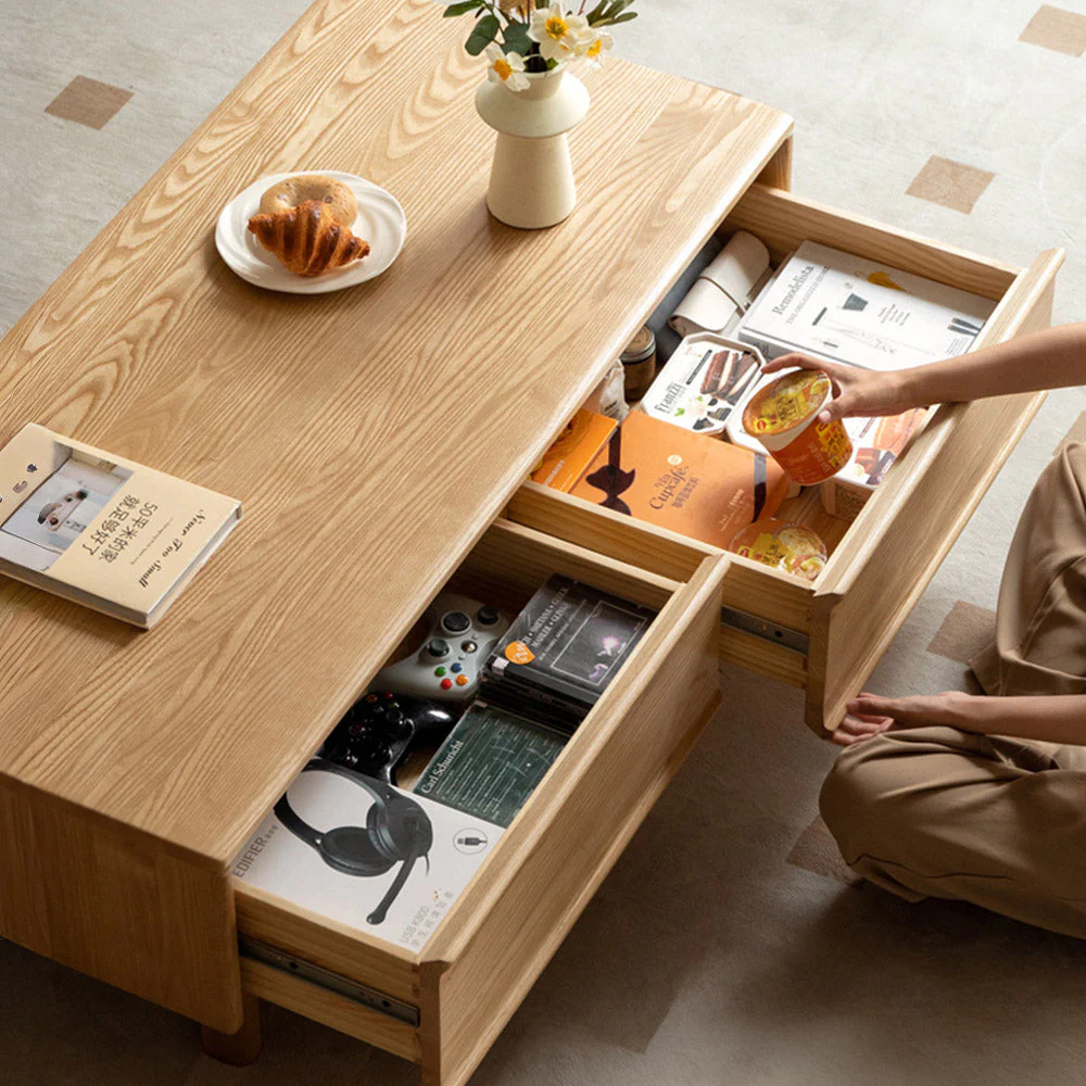 Lenola Natural Solid Ash Coffee Table - Image 5