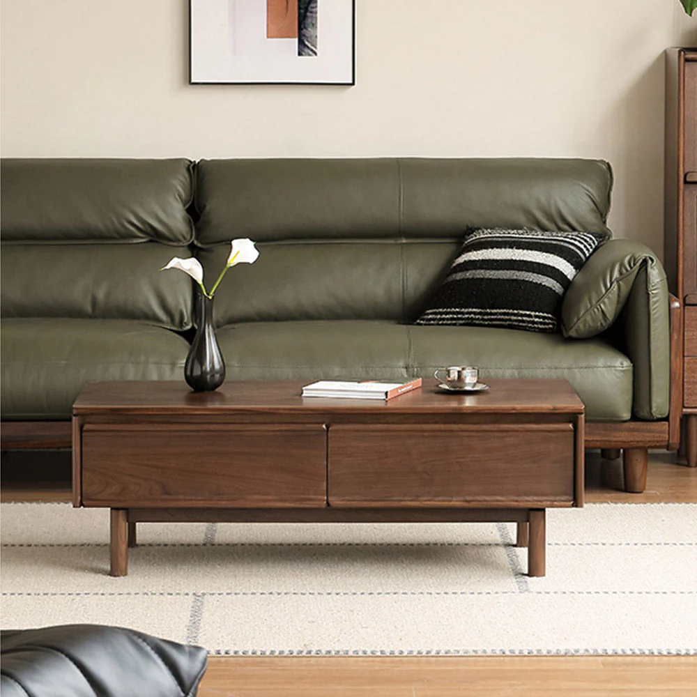 Lenola Natural Solid Walnut Coffee Table - Image 2