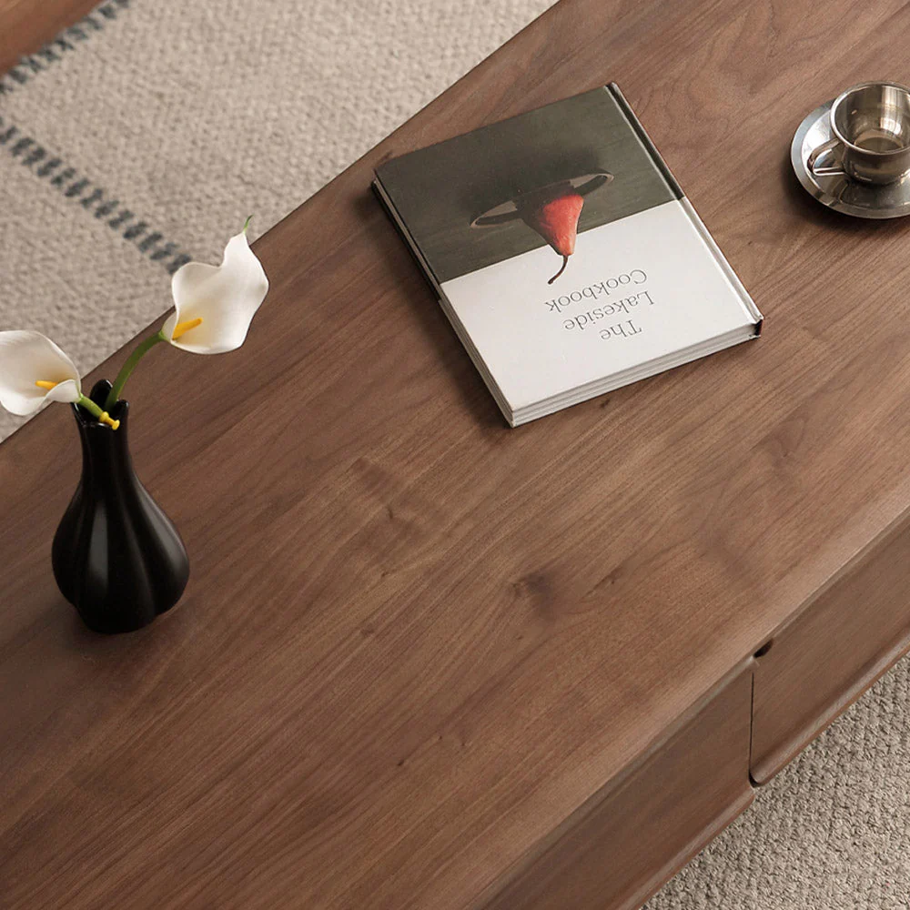 Lenola Natural Solid Walnut Coffee Table - Image 5