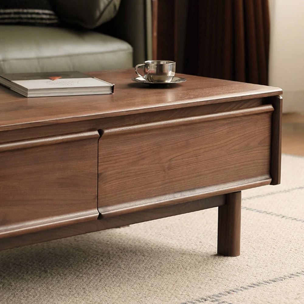 Lenola Natural Solid Walnut Coffee Table - Image 6