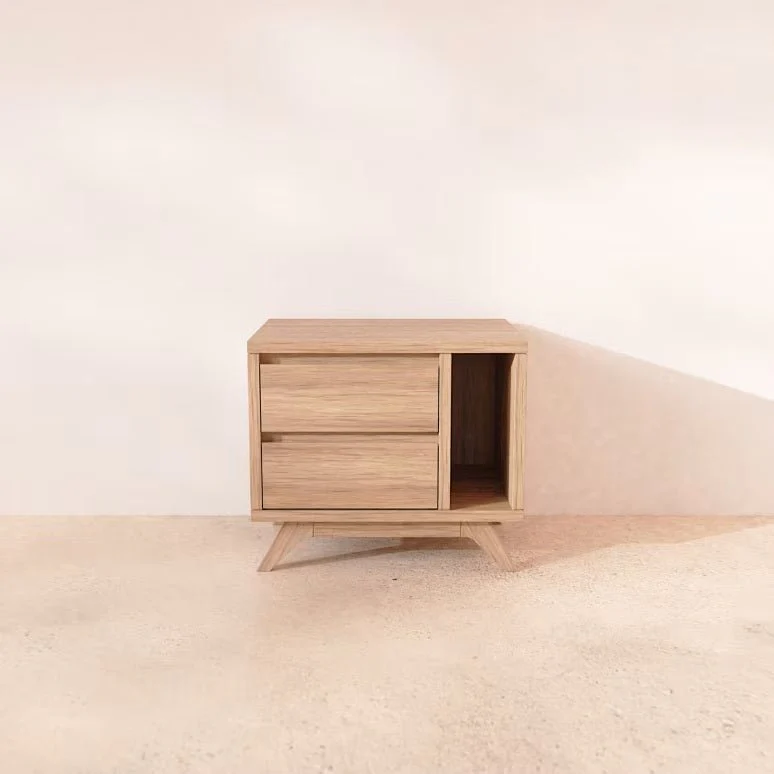 Letur Natural Solid Oak Bedside Table