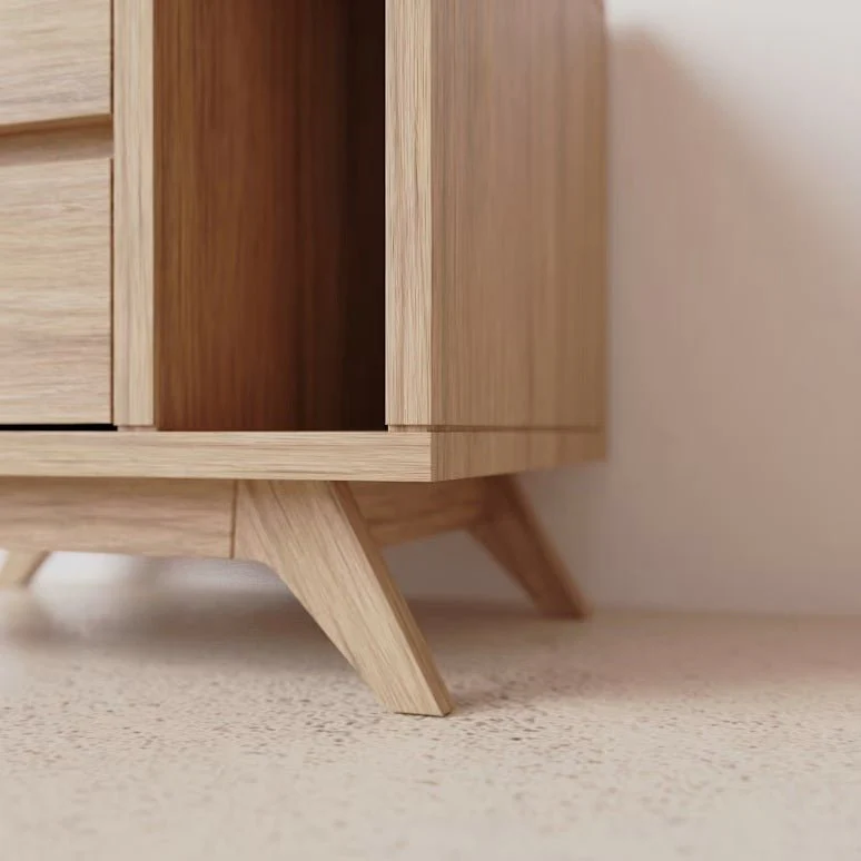 Letur Natural Solid Oak Bedside Table - Image 4